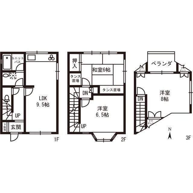 荒川5丁目貸戸建 間取り図