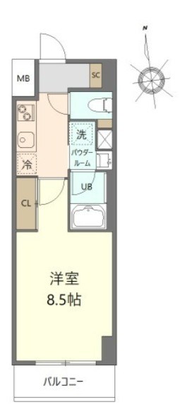 グランステラ 404号室 間取り