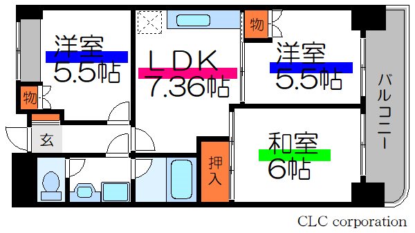 プレーネ西葛西 703号室 間取り