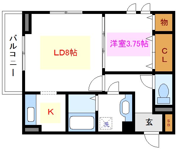 サニーヒルズ立花 間取り図