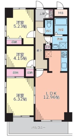 コンポステラ飯塚 間取り図