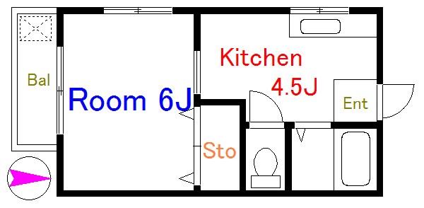 高畑マンション   間取り