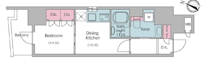 クロスレジデンス日本橋本町 間取り
