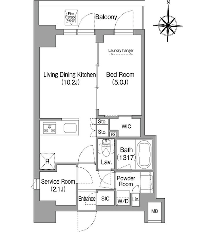 コンフォリア本所吾妻橋Ⅱ 301号室 間取り