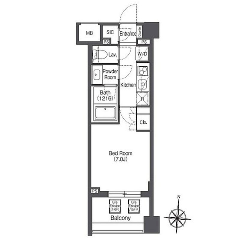 ORSUS HONJOAZUMABASHI 401号室 間取り
