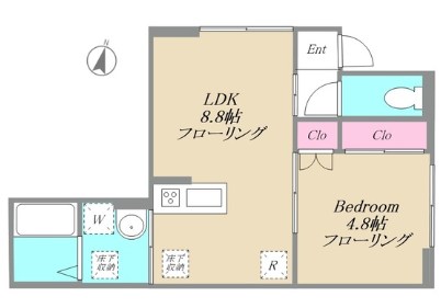 Coccinelle 102号室 間取り