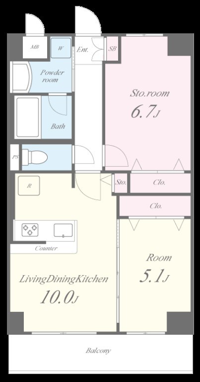 フレアコート北千住  間取り