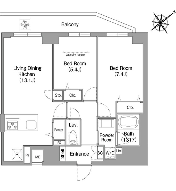 ＨＦ押上レジデンス 707号室 間取り