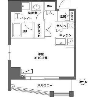 カスタリア森下Ⅱ 間取り