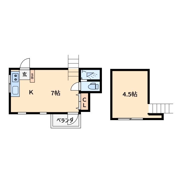 松岡コーポⅡ  間取り