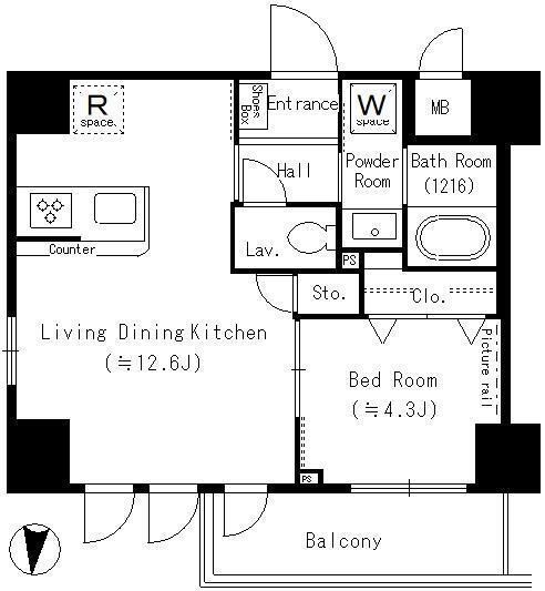 YUNO ART KAMEIDO  間取り