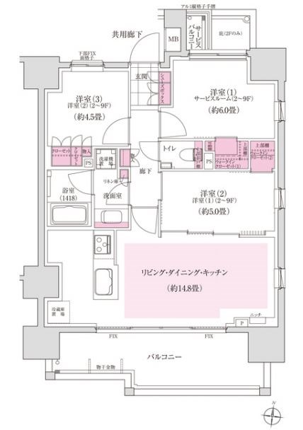 ディームス木場  間取り