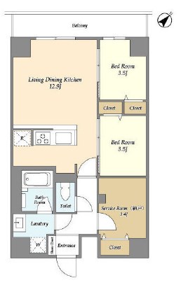 グランカーサ西葛西 間取り図