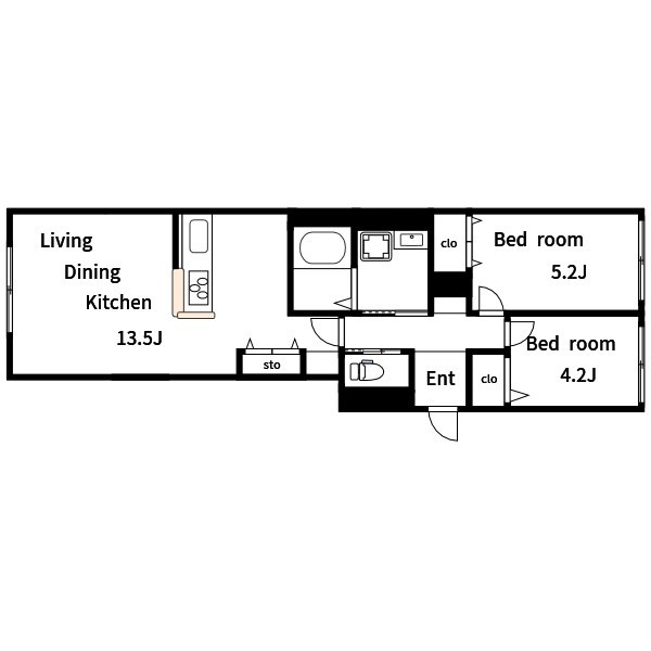 Laut Current 102号室 間取り