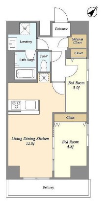 グランカーサ西葛西 703号室 間取り