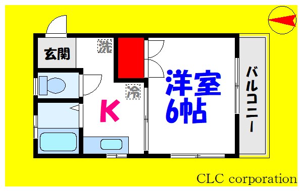 エースハイツ 201号室 間取り
