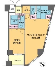 カスタリア茅場町  間取り