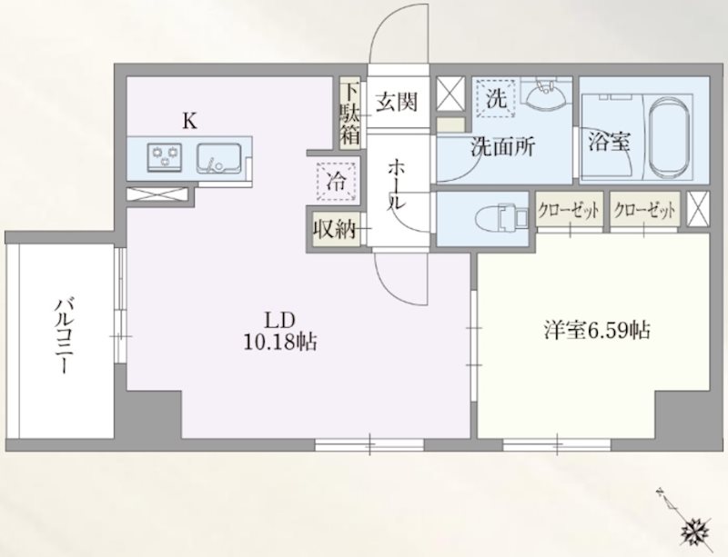 ベルエスパス箱崎  間取り図
