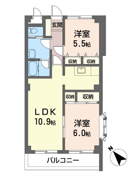ソレアード  107号室 間取り