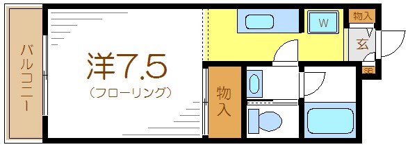 ソレイユフローラ１番館 105号室 間取り