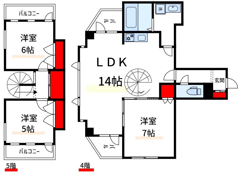 プレサＭ 間取り図