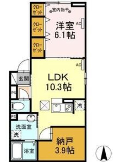 ラリュール清川A  間取り