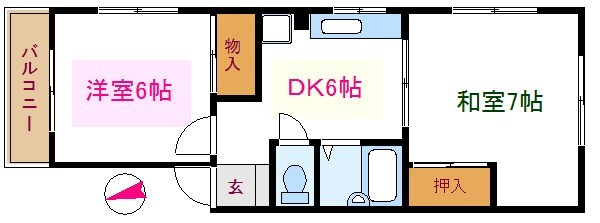サンハイツみのり 401号室 間取り