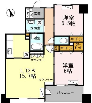 カスタリア荒川 間取り