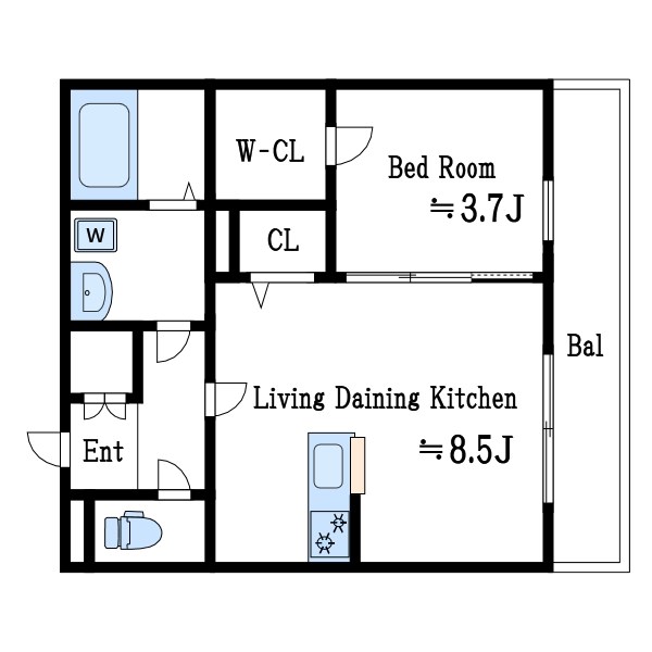 メゾン・ドゥ・アッシュ一之江 間取り