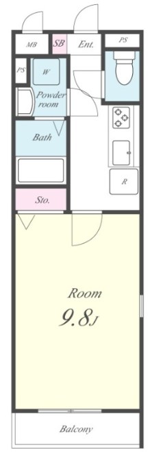 クレールブランカ 303号室 間取り