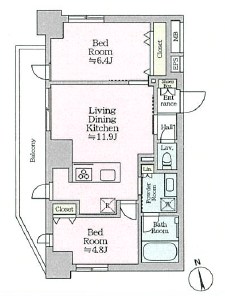 ティモーネグランデ田端ノルド  間取り