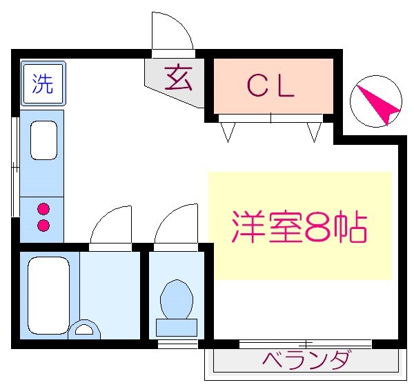 皆川ビル 303号室 間取り
