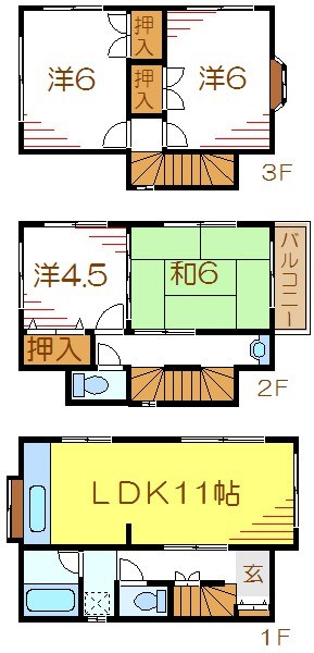 寺井貸家 間取り図