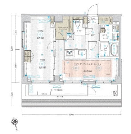 ARCOBALENO　TAKENOTSUKA  間取り