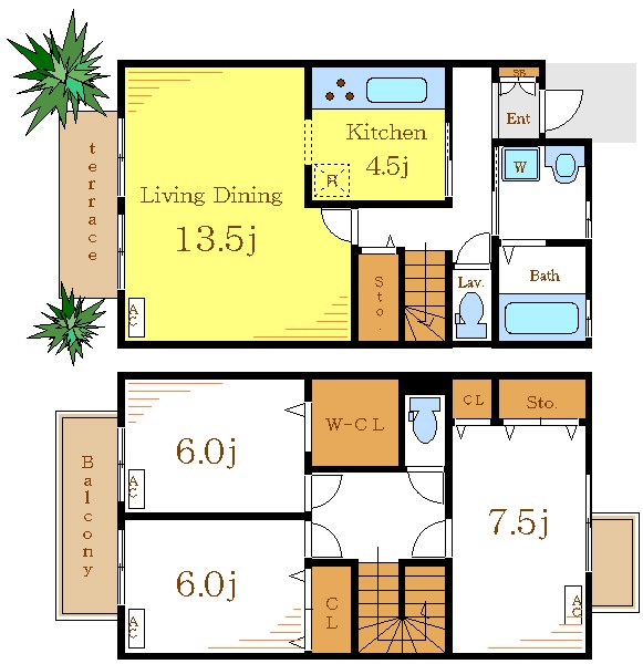 マリーコートB棟 間取り