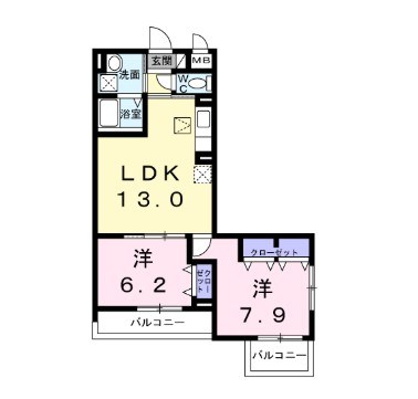 アリーサコート　セント 間取り図