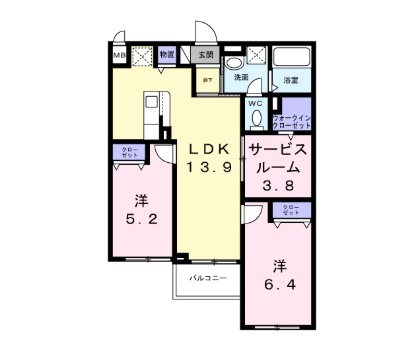 アリーサコート　セント 間取り図