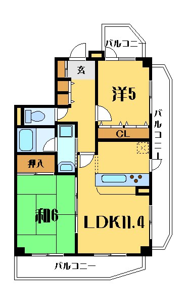 エレガンス王子神谷 間取り