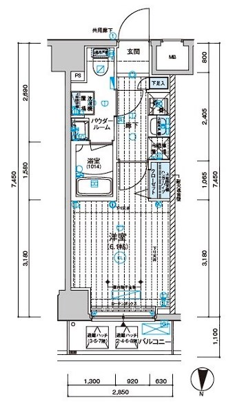 メインステージ千住中居町 間取り