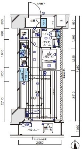 メインステージ北千住Ⅴ 間取り図
