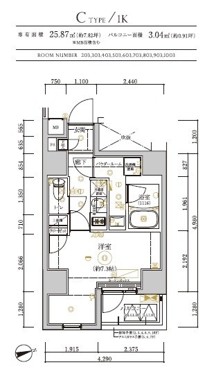 RELUXIA　北千住 間取り図