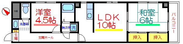 サンハイツ山田 302号室 間取り