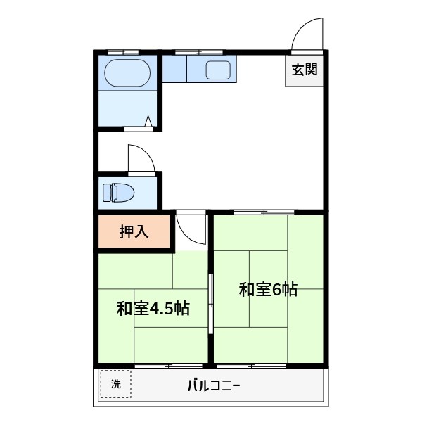コーポスズキ 間取り