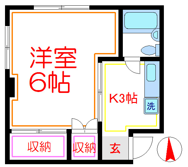 サンフィールズ   102号室 間取り