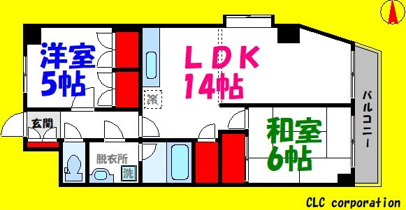 レピドール福田Ⅱ 1101号室 間取り