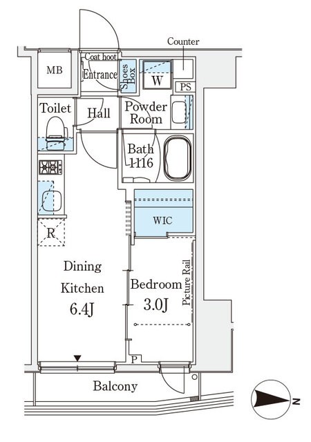 イプセ押上 403号室 間取り