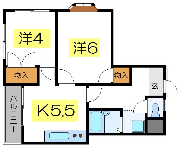メゾンエスペランサ 202号室 間取り