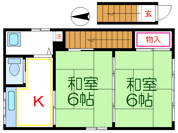 栗原荘   間取り
