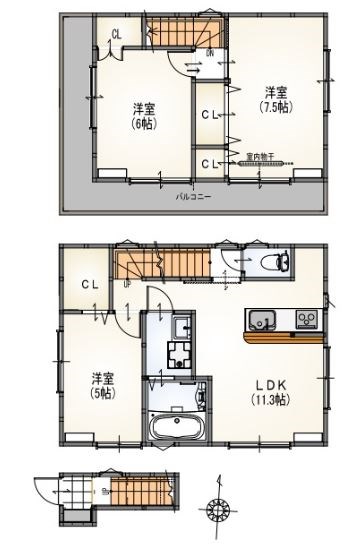 サンライズ西大島 間取り