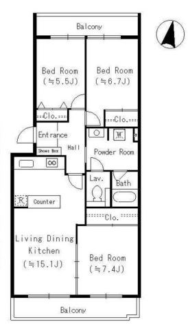 ラポール中川 間取り